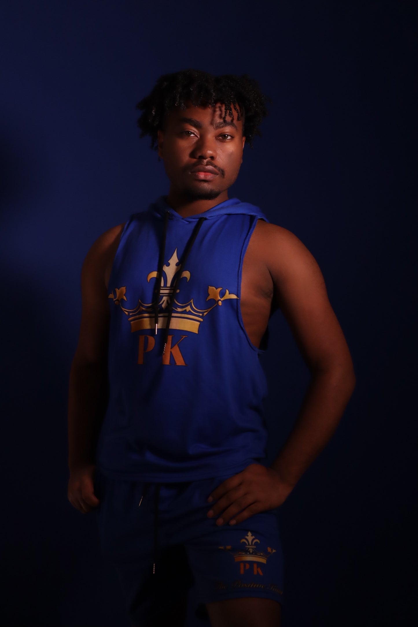 PK Summer Bundle Sleeveless Hoodie and Shorts (BLUE)