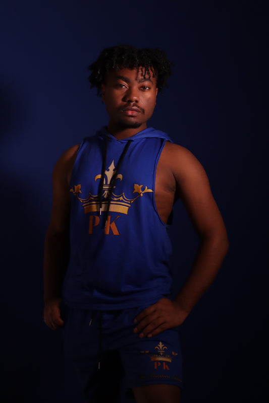 PK Summer Bundle Sleeveless Hoodie and Shorts (BLUE)