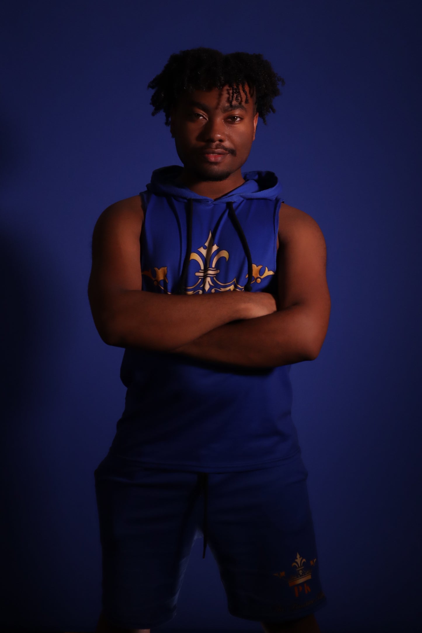 PK Summer Bundle Sleeveless Hoodie and Shorts (BLUE)