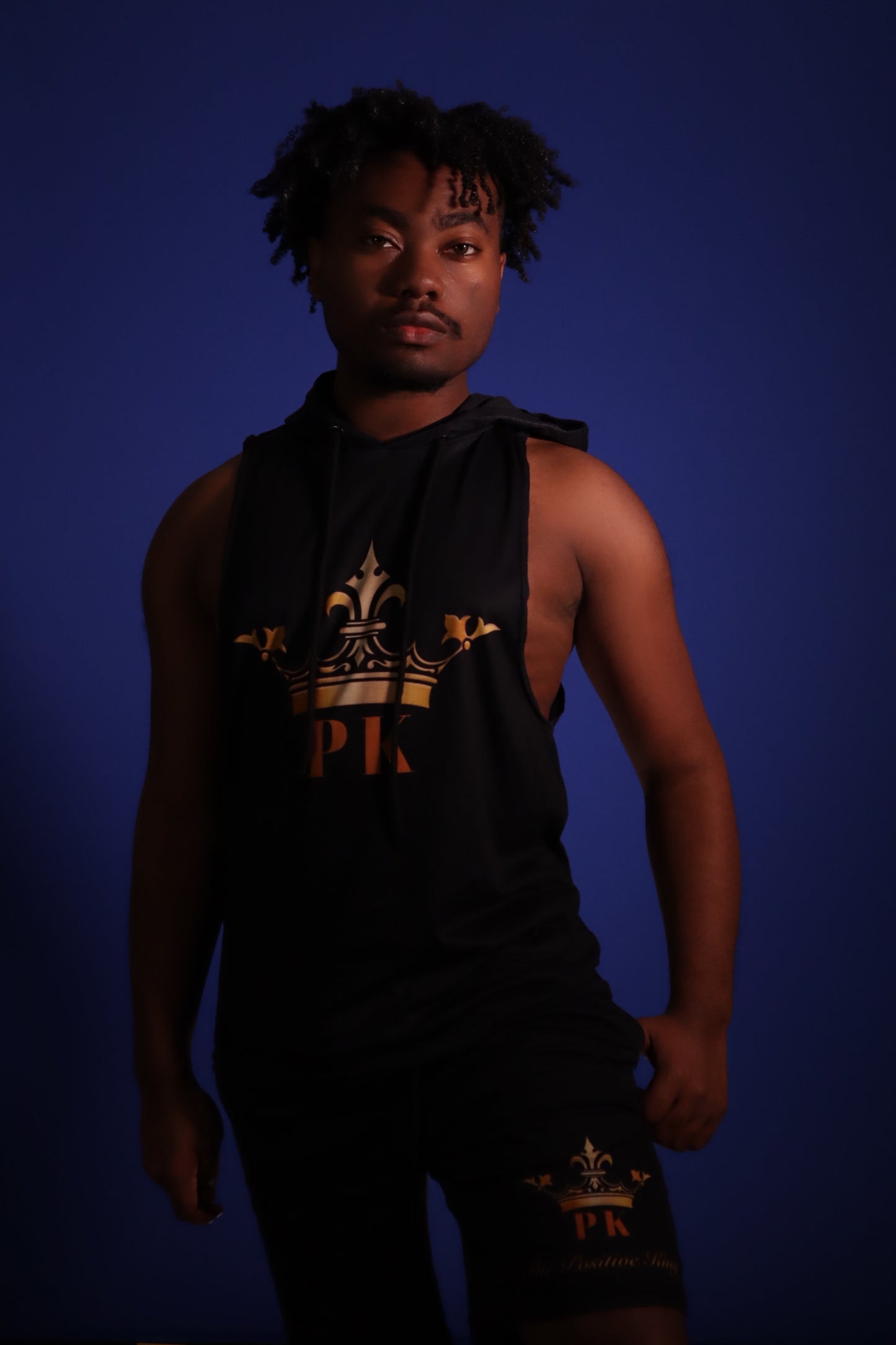 PK Summer Bundle Sleeveless Hoodie and Shorts (BLACK)