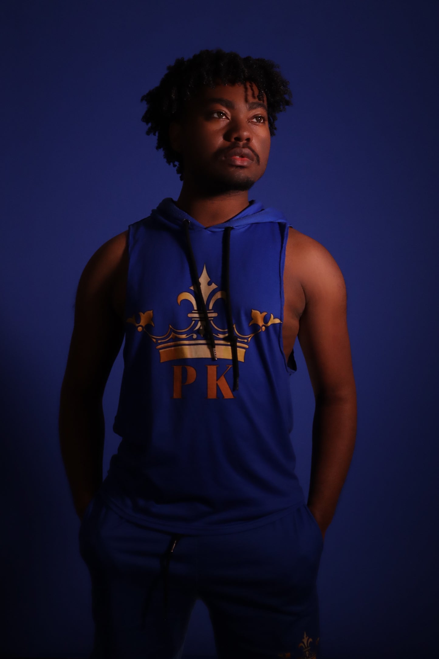 PK Summer Bundle Sleeveless Hoodie and Shorts (BLUE)