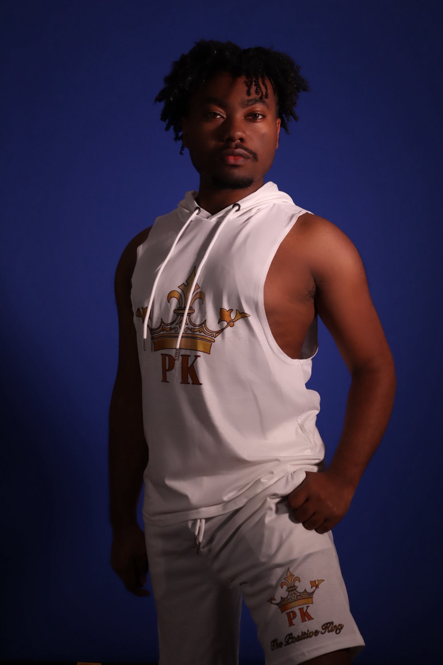 PK Summer Bundle Sleeveless Hoodie and Shorts (WHITE)