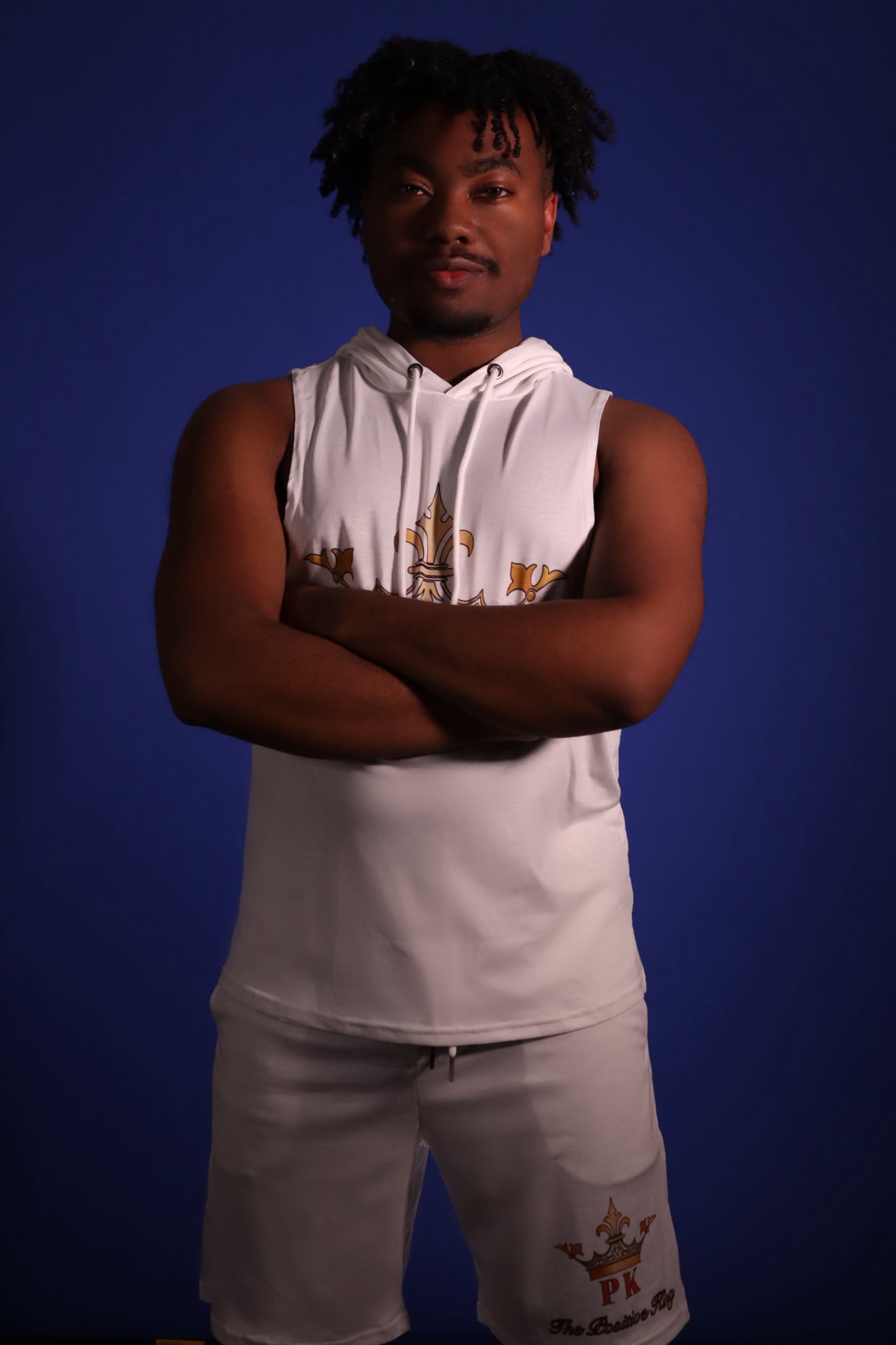 PK Summer Bundle Sleeveless Hoodie and Shorts (WHITE)