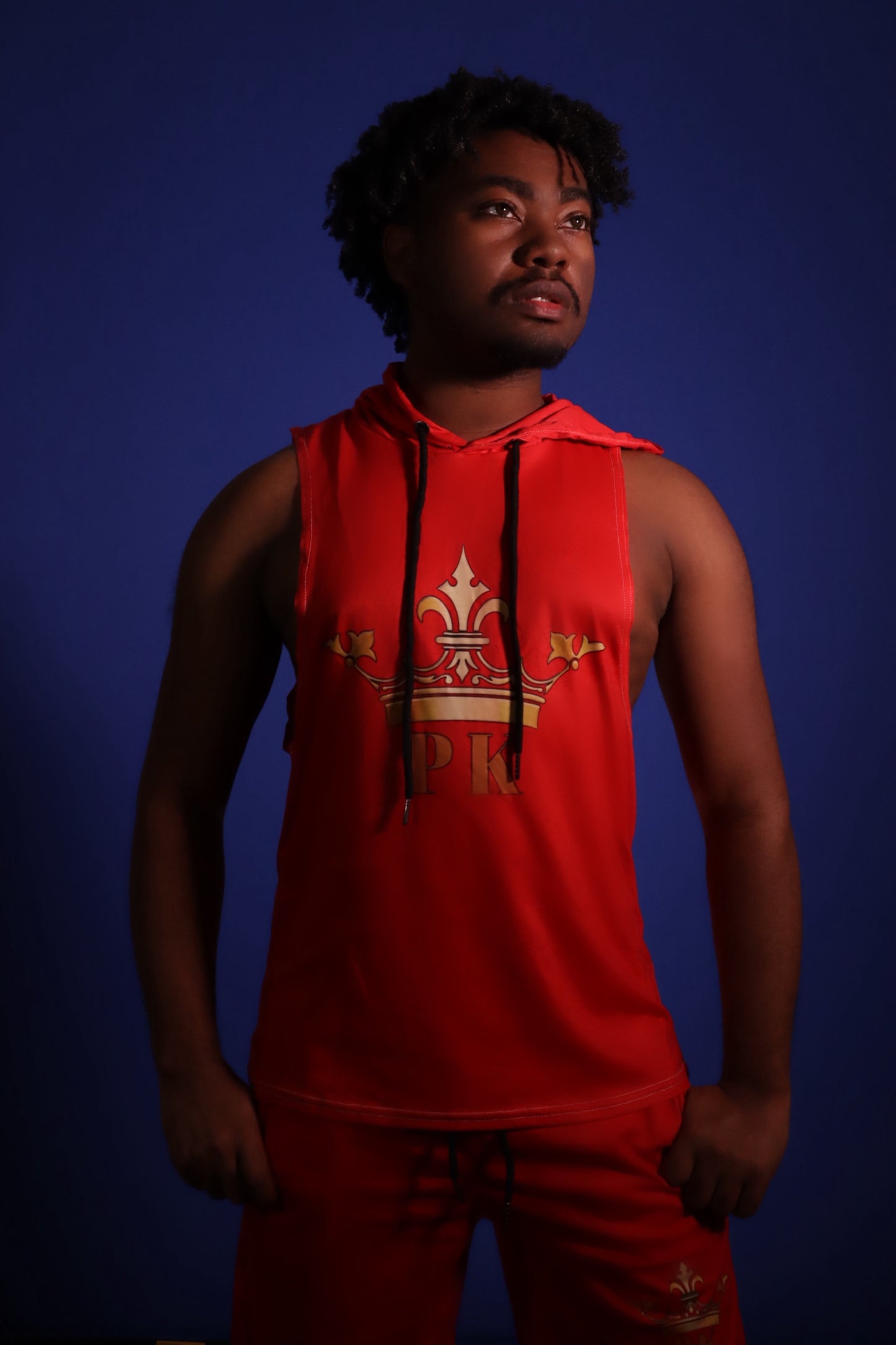 PK Summer Bundle Sleeveless Hoodie and Shorts (RED)