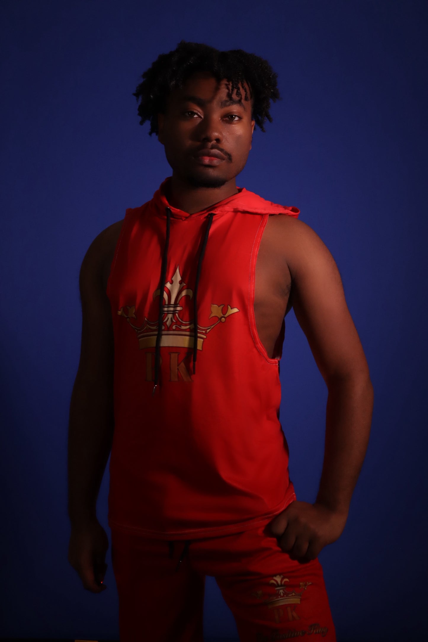 PK Summer Bundle Sleeveless Hoodie and Shorts (RED)